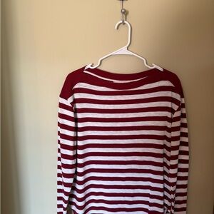 Striped Red and White Women's Sweater